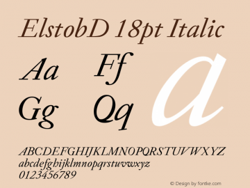 ElstobD 18pt Italic Version 1.010; ttfautohint (v1.8.3)图片样张