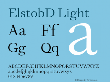 ElstobD Light Version 1.010; ttfautohint (v1.8.3)图片样张