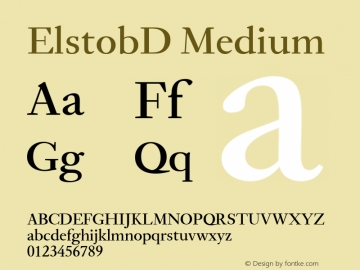ElstobD Medium Version 1.010; ttfautohint (v1.8.3)图片样张