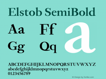 Elstob SemiBold Version 1.010; ttfautohint (v1.8.3)图片样张