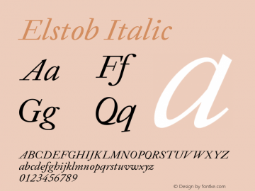 Elstob Italic Version 1.010图片样张