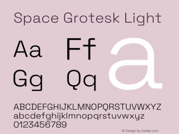 Space Grotesk Light Version 2.000图片样张