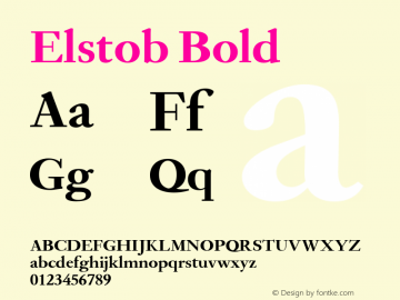 Elstob Bold Version 1.011 Font Sample