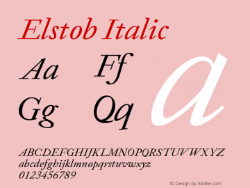 Elstob Italic Version 1.011图片样张