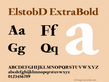 ElstobD ExtraBold Version 1.011; ttfautohint (v1.8.3) Font Sample
