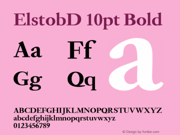 ElstobD 10pt Bold Version 1.011; ttfautohint (v1.8.3)图片样张