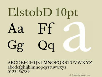 ElstobD 10pt Version 1.011; ttfautohint (v1.8.3)图片样张