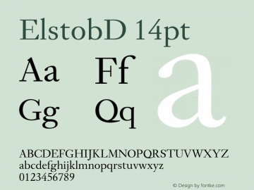 ElstobD 14pt Version 1.011; ttfautohint (v1.8.3) Font Sample