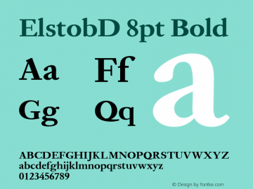 ElstobD 8pt Bold Version 1.011; ttfautohint (v1.8.3)图片样张
