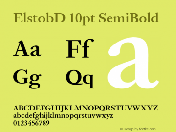 ElstobD 10pt SemiBold Version 1.011; ttfautohint (v1.8.3)图片样张