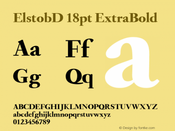 ElstobD 18pt ExtraBold Version 1.011; ttfautohint (v1.8.3)图片样张