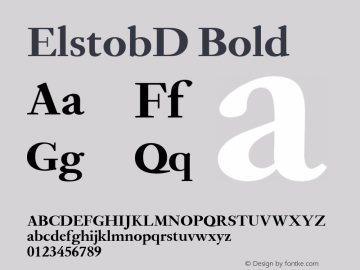 ElstobD Bold Version 1.011; ttfautohint (v1.8.3)图片样张