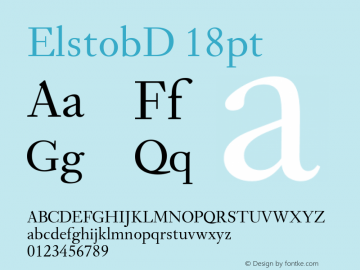 ElstobD 18pt Version 1.011; ttfautohint (v1.8.3) Font Sample