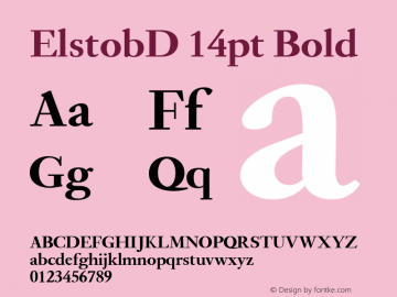 ElstobD 14pt Bold Version 1.011; ttfautohint (v1.8.3)图片样张