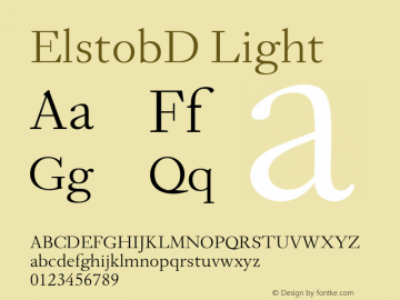 ElstobD Light Version 1.011; ttfautohint (v1.8.3)图片样张
