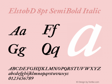 ElstobD 8pt SemiBold Italic Version 1.011; ttfautohint (v1.8.3)图片样张