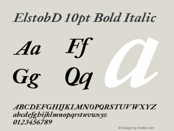 ElstobD 10pt Bold Italic Version 1.011; ttfautohint (v1.8.3)图片样张