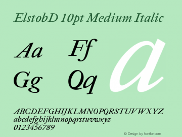 ElstobD 10pt Medium Italic Version 1.011; ttfautohint (v1.8.3)图片样张