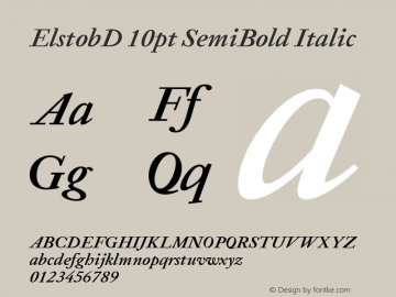 ElstobD 10pt SemiBold Italic Version 1.011; ttfautohint (v1.8.3)图片样张