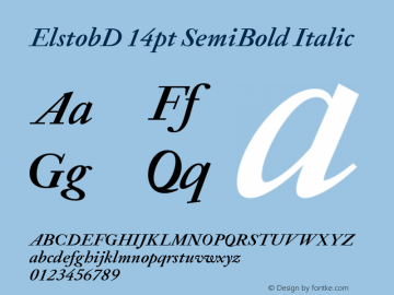ElstobD 14pt SemiBold Italic Version 1.011; ttfautohint (v1.8.3)图片样张