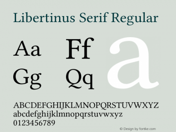 Libertinus Serif Regular Version 7.010;RELEASE图片样张
