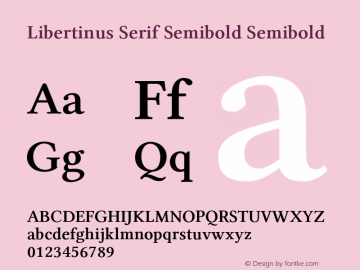Libertinus Serif Semibold Semibold Version 7.010;RELEASE图片样张