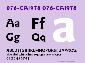 076-CAI978 076-CAI978 076-CAI978 Font Sample