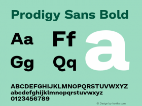 Prodigy Sans Bold Version 1.002;hotconv 1.0.109;makeotfexe 2.5.65596图片样张