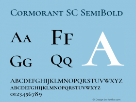 Cormorant SC SemiBold Version 3.609 Font Sample