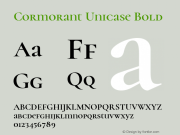 Cormorant Unicase Bold Version 3.609图片样张