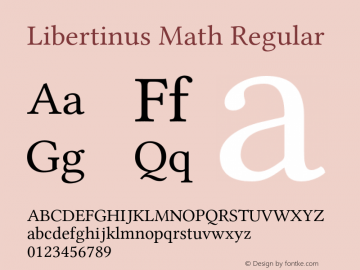 Libertinus Math Regular Version 7.020;RELEASE图片样张