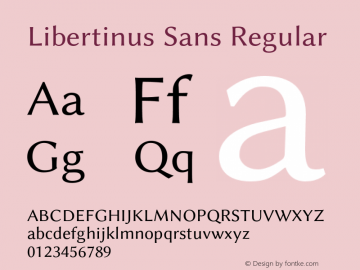 Libertinus Sans Regular Version 7.020;RELEASE Font Sample