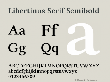 Libertinus Serif Semibold Version 7.020;RELEASE图片样张