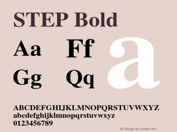 STEP Bold Version 2.0.4 Font Sample