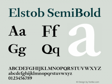 Elstob SemiBold Version 1.012; ttfautohint (v1.8.3)图片样张