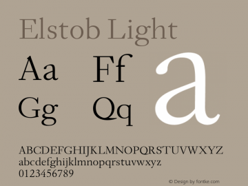 Elstob Light Version 1.012; ttfautohint (v1.8.3)图片样张