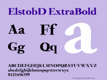 ElstobD ExtraBold Version 1.012; ttfautohint (v1.8.3)图片样张