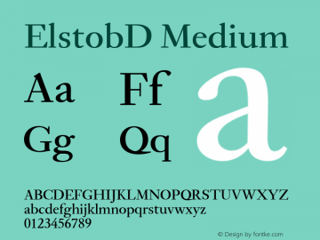 ElstobD Medium Version 1.012; ttfautohint (v1.8.3)图片样张