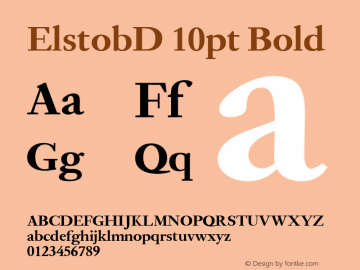 ElstobD 10pt Bold Version 1.012; ttfautohint (v1.8.3)图片样张
