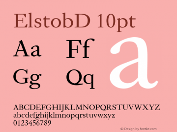 ElstobD 10pt Version 1.012; ttfautohint (v1.8.3) Font Sample