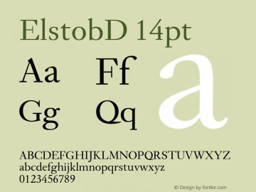 ElstobD 14pt Version 1.012; ttfautohint (v1.8.3)图片样张