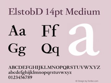 ElstobD 14pt Medium Version 1.012; ttfautohint (v1.8.3) Font Sample