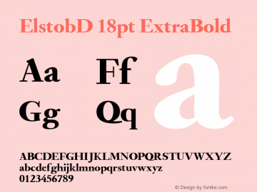 ElstobD 18pt ExtraBold Version 1.012; ttfautohint (v1.8.3)图片样张