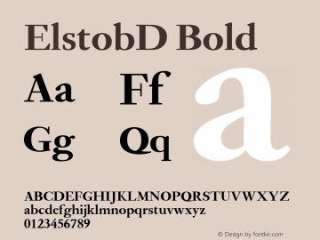 ElstobD Bold Version 1.012; ttfautohint (v1.8.3)图片样张