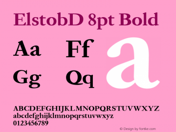 ElstobD 8pt Bold Version 1.012; ttfautohint (v1.8.3)图片样张