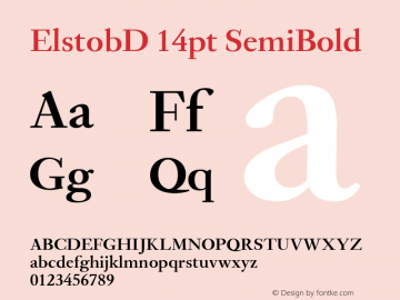 ElstobD 14pt SemiBold Version 1.012; ttfautohint (v1.8.3)图片样张