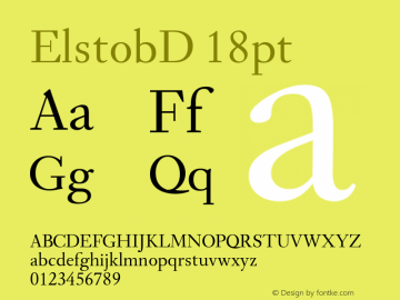 ElstobD 18pt Version 1.012; ttfautohint (v1.8.3) Font Sample