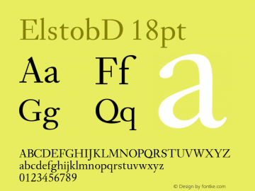 ElstobD 18pt Version 1.012; ttfautohint (v1.8.3)图片样张
