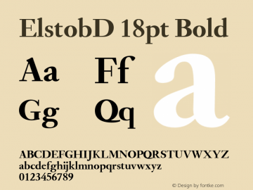 ElstobD 18pt Bold Version 1.012; ttfautohint (v1.8.3)图片样张