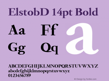 ElstobD 14pt Bold Version 1.012; ttfautohint (v1.8.3)图片样张